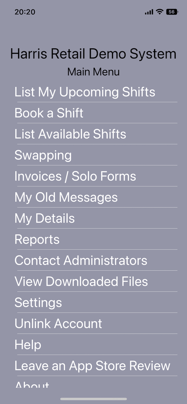 iPhone Menu